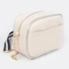 Camera-Inspired PU Clutch with Mixed Metal Accent