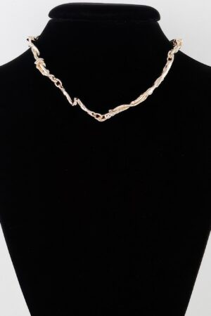 Multi Twisted Abstract Necklace – Gold, Silver