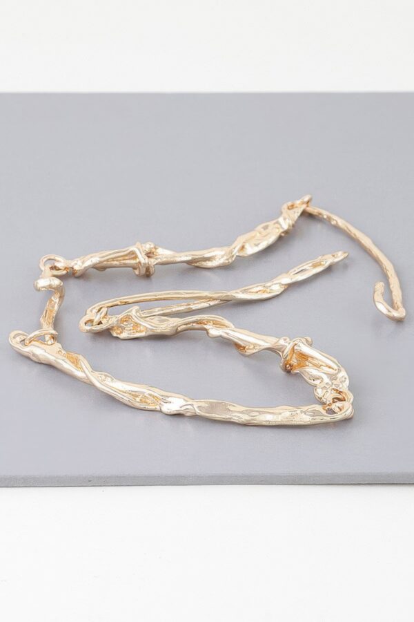 Multi Twisted Abstract Necklace – Gold, Silver