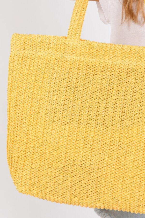 Solid Crochet Straw Tote – 100% Paper