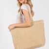 Solid Crochet Straw Tote – 100% Paper