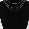 Triple Sleek Chain Necklace – Three-Row Layered, Gold or Silver