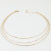 Triple Sleek Chain Necklace – Three-Row Layered, Gold or Silver