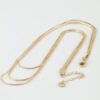 Triple Sleek Chain Necklace – Three-Row Layered, Gold or Silver