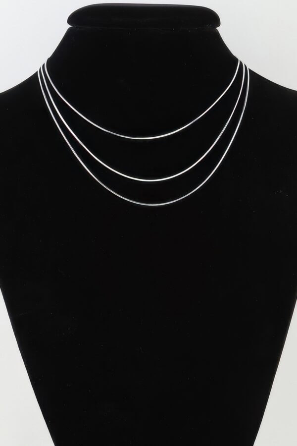 Triple Sleek Chain Necklace – Three-Row Layered, Gold or Silver