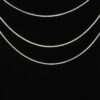 Triple Sleek Chain Necklace – Three-Row Layered, Gold or Silver