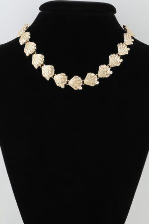 Hammered Sea Shell Charm Necklace – Gold or Silver