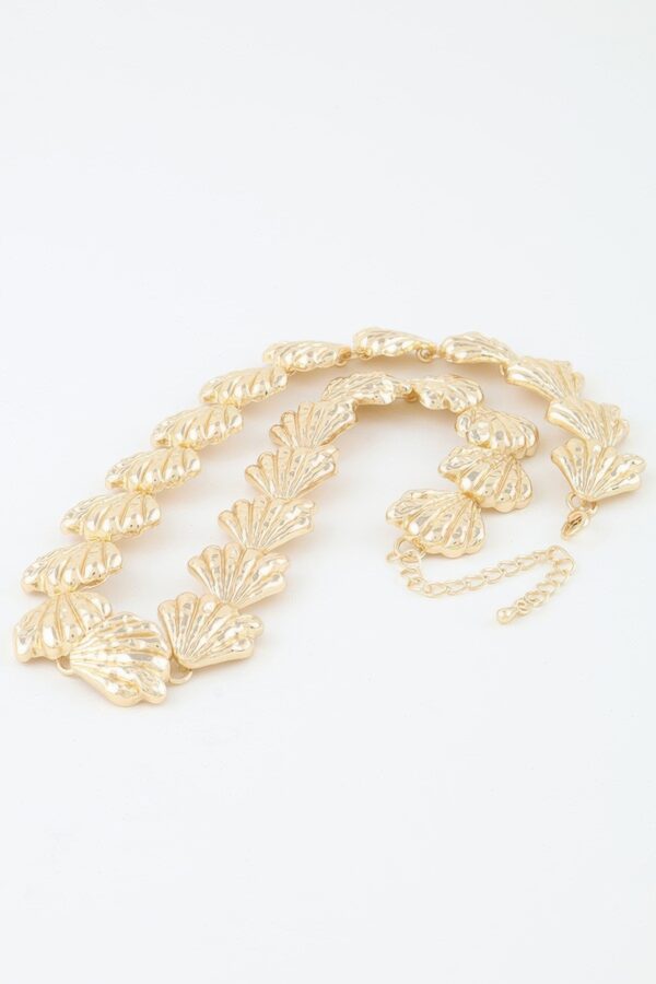 Hammered Sea Shell Charm Necklace – Gold or Silver