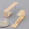 Geometric Frame Hook Earrings – Open Wire, Gold/Silver