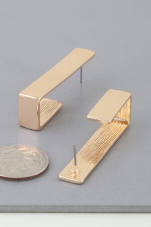 Geometric Frame Hook Earrings – Open Wire, Gold/Silver