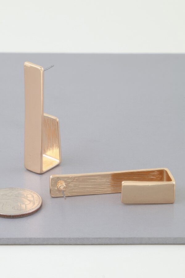 Geometric Frame Hook Earrings – Open Wire, Gold/Silver