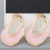 Abstract Marble Ripple Gold-Tone Earrings, Multicolor