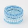 Pastel Pink Multi-Crystal Beaded Bracelet with Stretch Band