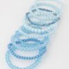 Pastel Pink Multi-Crystal Beaded Bracelet with Stretch Band
