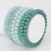 Pastel Pink Multi-Crystal Beaded Bracelet with Stretch Band