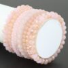 Pastel Pink Multi-Crystal Beaded Bracelet with Stretch Band