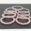 Pastel Pink Multi-Crystal Beaded Bracelet with Stretch Band