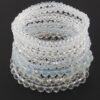 Pastel Pink Multi-Crystal Beaded Bracelet with Stretch Band
