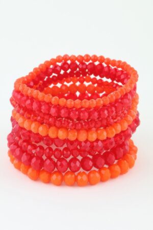 Multi Blaze Crystal Beaded Bracelet – Mixed Crystals