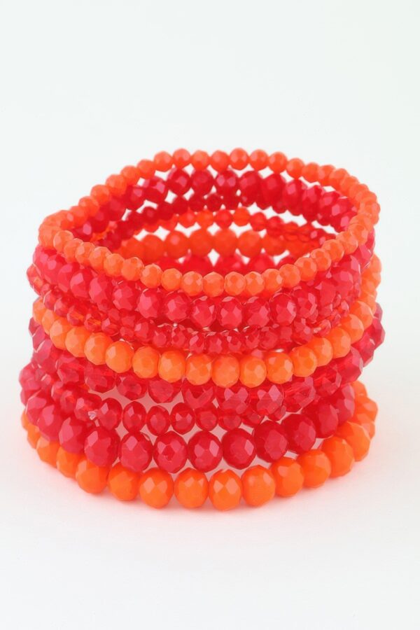 Multi Blaze Crystal Beaded Bracelet – Mixed Crystals