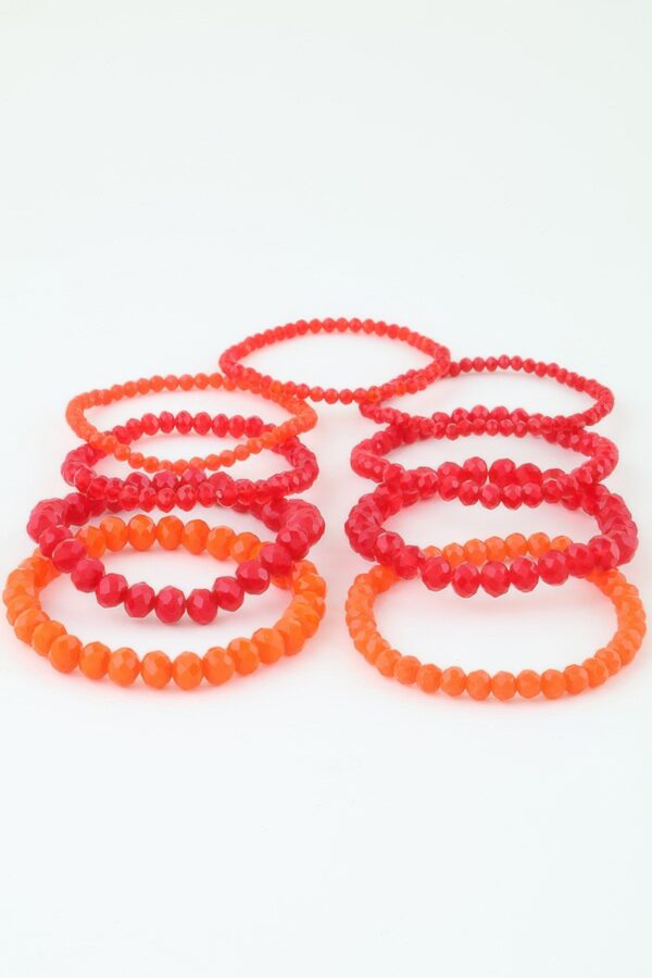 Multi Blaze Crystal Beaded Bracelet – Mixed Crystals