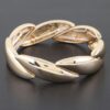 Overlapping Leaves Bracelet – Shiny Metal in Gold or Silver