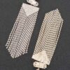 Rhinestone Fringe Drop Earrings – Dramatic Dangle, Gold or Silver