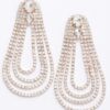 Rhinestone Drop Earrings – Cascading Sparkle