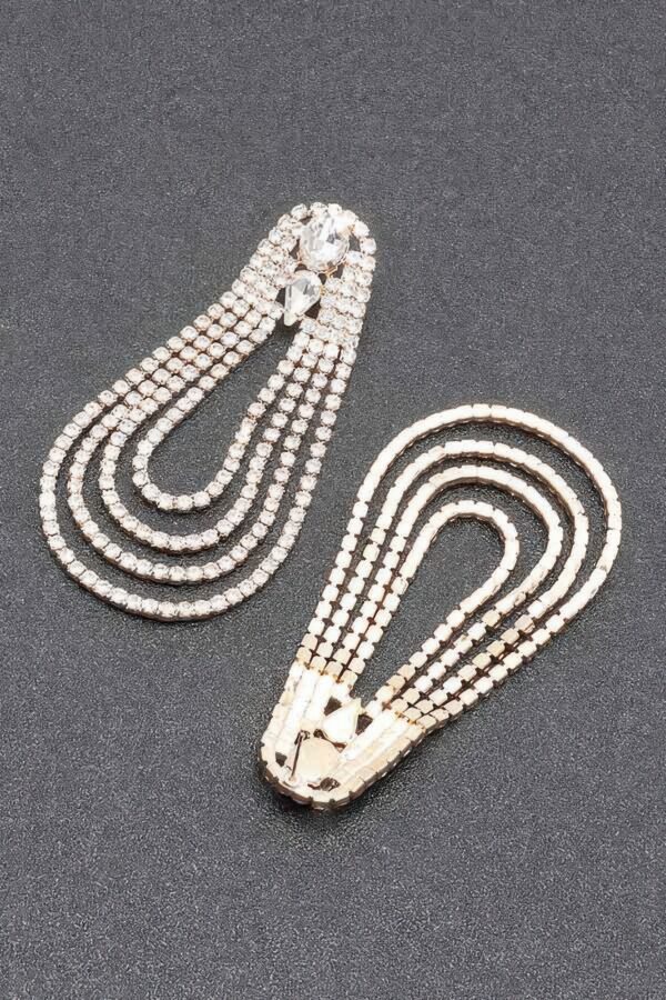 Rhinestone Drop Earrings – Cascading Sparkle