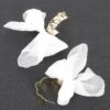 Metal & Fabric Flower Earrings – Bold Floral Accent