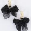 Metal & Fabric Flower Earrings – Bold Floral Accent