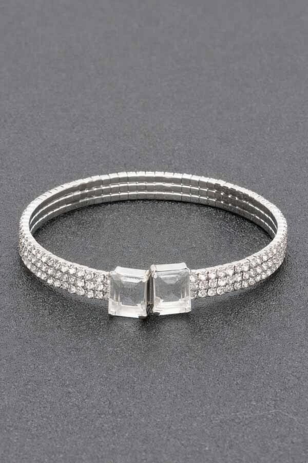Rhinestone Bracelet – Sparkling Cluster Design