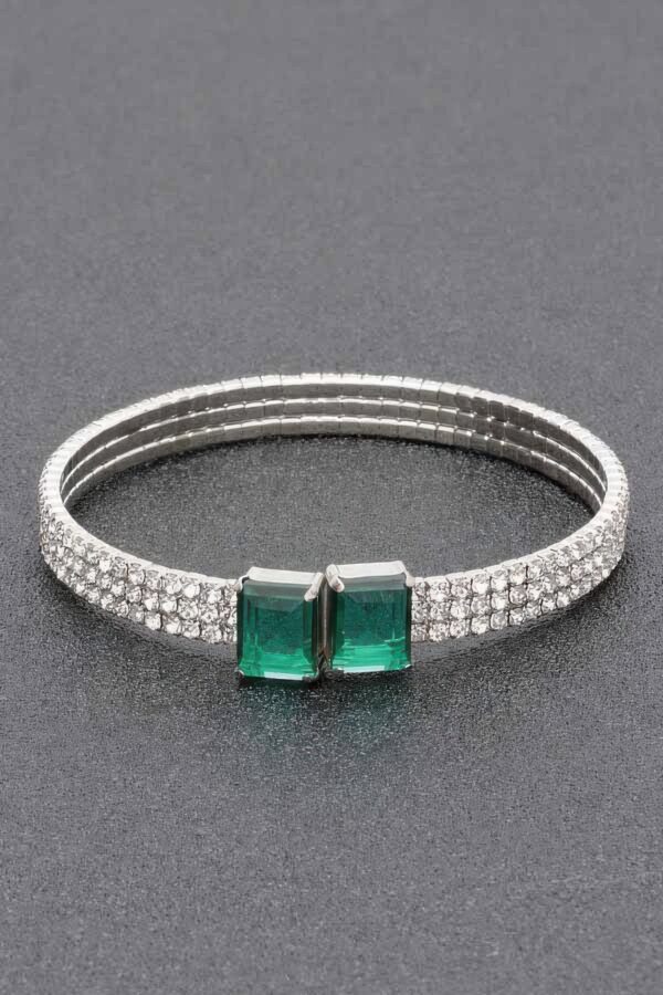 Rhinestone Bracelet – Sparkling Cluster Design