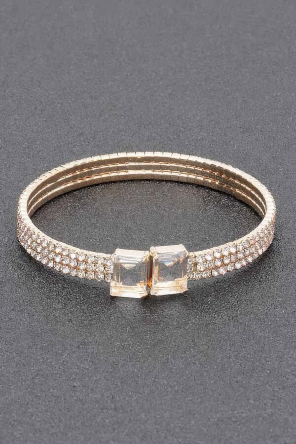 Rhinestone Bracelet – Sparkling Cluster Design