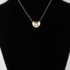 Grooved Pendant Necklace in Polished Gold