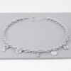 Heart Lock Charm Necklace – Polished Metal, Gold or Silver