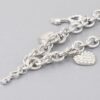 Heart Lock Charm Necklace – Polished Metal, Gold or Silver