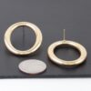Shiny O Oval Earrings – Polished Metal in Gold or Silver