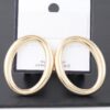 Shiny O Oval Earrings – Polished Metal in Gold or Silver