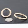 Shiny O Oval Earrings – Polished Metal in Gold or Silver