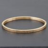 Thin Roman Numeral Bracelet – Engraved Slim Band, Gold/Silver