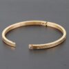 Thin Roman Numeral Bracelet – Engraved Slim Band, Gold/Silver