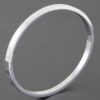 Thin Roman Numeral Bracelet – Engraved Slim Band, Gold/Silver
