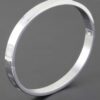 Roman Numeral Bracelet – Engraved Metal Bangle in Gold or Silver