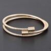 Coil Wrapped Metal Bracelet – Coiled Cuff in Gold or Silver