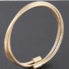Coil Wrapped Metal Bracelet – Coiled Cuff in Gold or Silver