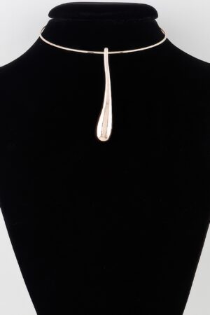 Long Teardrop Pendant Necklace – Gold or Silver