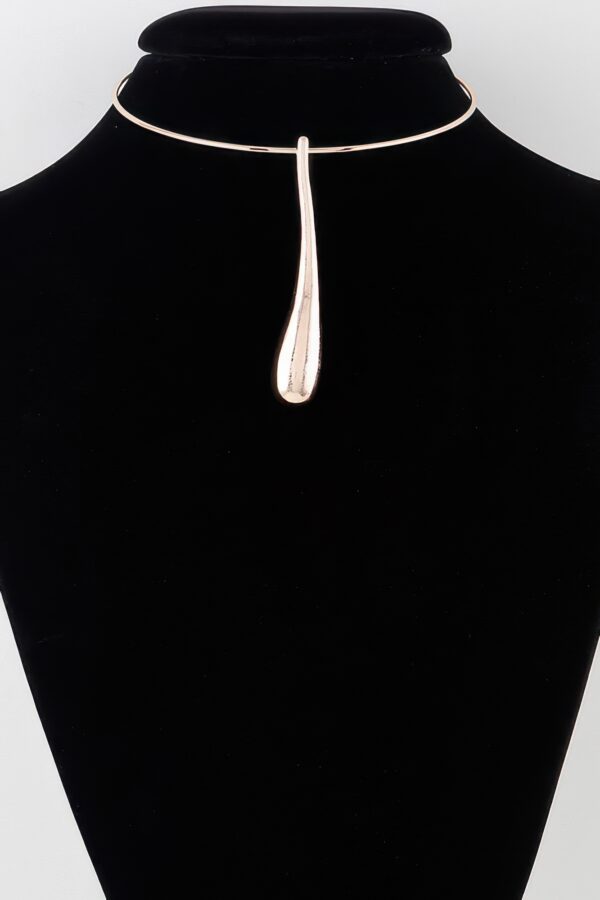 Long Teardrop Pendant Necklace – Gold or Silver