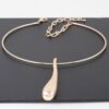 Long Teardrop Pendant Necklace – Gold or Silver