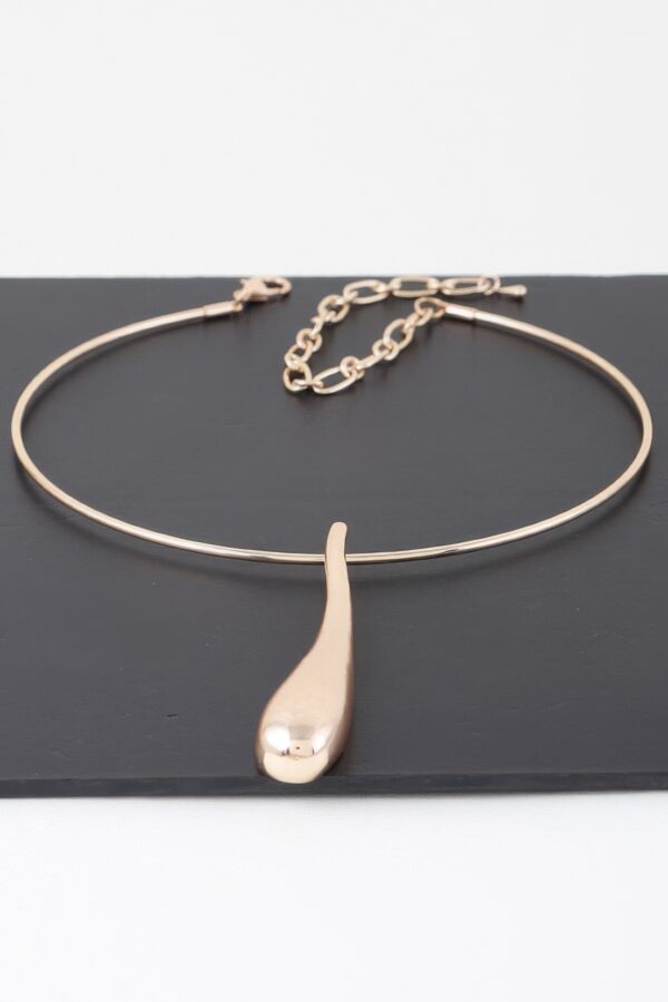 Long Teardrop Pendant Necklace – Gold or Silver